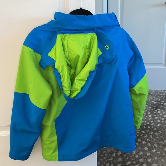 kids’ EUC marmot ski coat blue/green XL - Picture 5 of 7